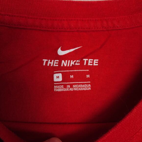 Nike Air Tee Graphic Casual Pullover Short Sleeve T Shirt Mens Size M Red - Picture 3 of 9